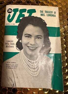 Vintage Jet Magazine March 9, 1961 Vicki Harris Cover The Tragedy of Mrs. Lumumb
